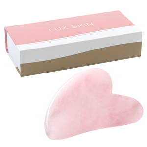 LUX SKIN® Gua Sha Rose Quartz Stone
